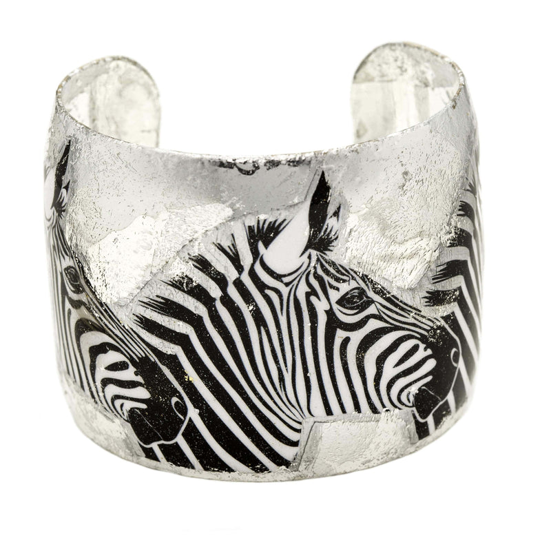 Three Zebras 2" Silver Cuff - HS123-Evocateur-Renee Taylor Gallery